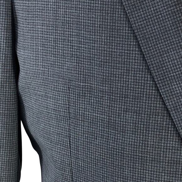 Ralph Lauren Mens Size 38R Suit 2 Piece Drop 6 Micro Check Gray Stretch 2 Button - Picture 6 of 16